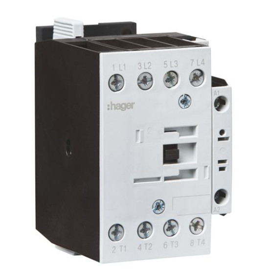 Корпусний контактор Hager EVN04510D 4P 45А 24В AC 1НВ AC-1