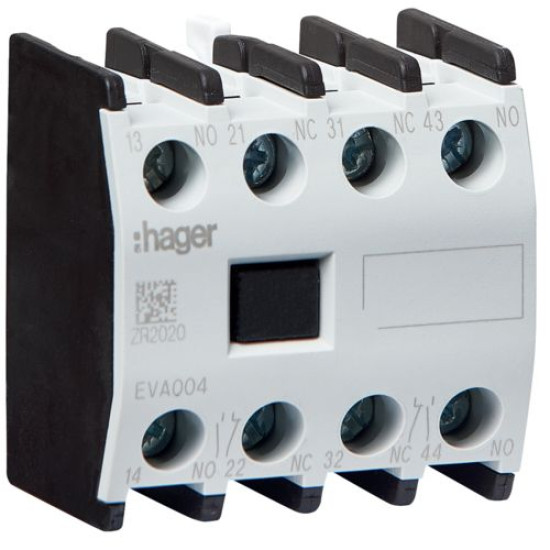 Додатковий контакт Hager EVA004 2НВ+2НЗ для EV040…EV170 EVN063…EVN200