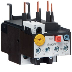 Теплове реле Hager EVB016B 10-16А до EV018...EV038 1НВ+1НЗ