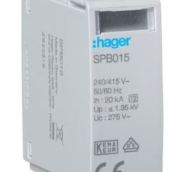 Вставний модуль Hager SPB015 T2 L-N 275В 40кА 1.35кВ