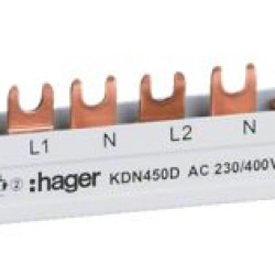 Фазна шина Hager KDN450D 3P+N 16мм² 12M