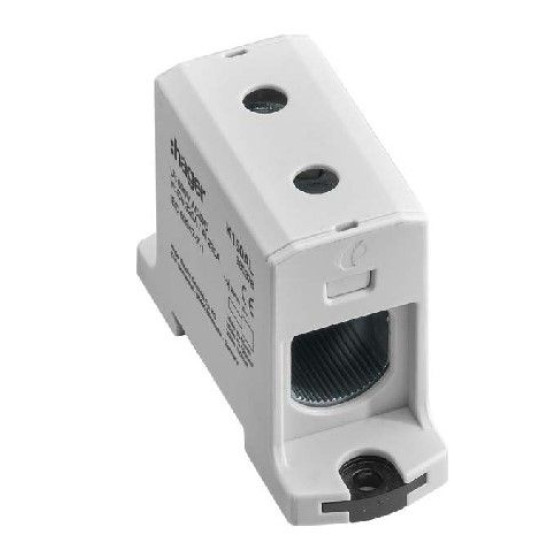 Клема для Al+Cu Hager K150AL 25-150мм2 сіра