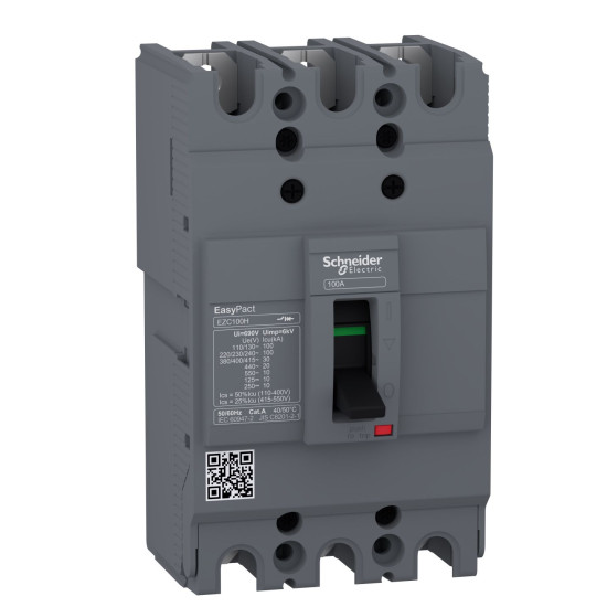 Автоматичний вимикач Schneider Electric EASYPACT EZC100H 3P 30кА 80А