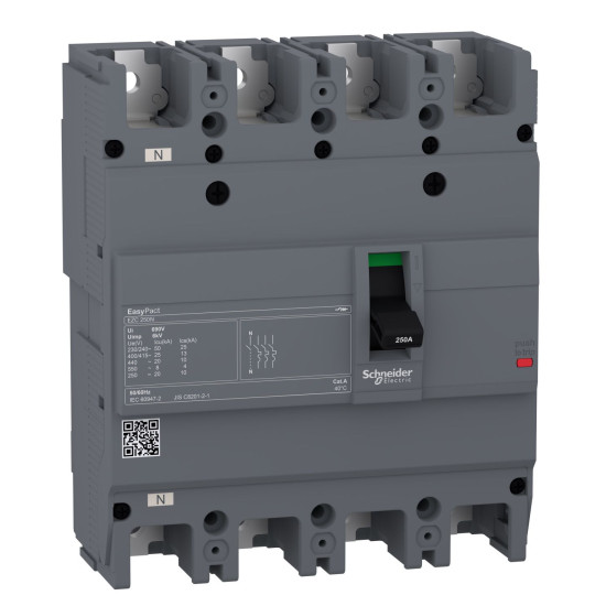 Автоматичний вимикач Schneider Electric EASYPACT EZC250N 4P3T 25кА 200А