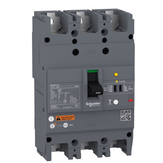 Автоматичний вимикач Schneider Electric EASYPACT EZCV250H 3P3T 36кА 250А