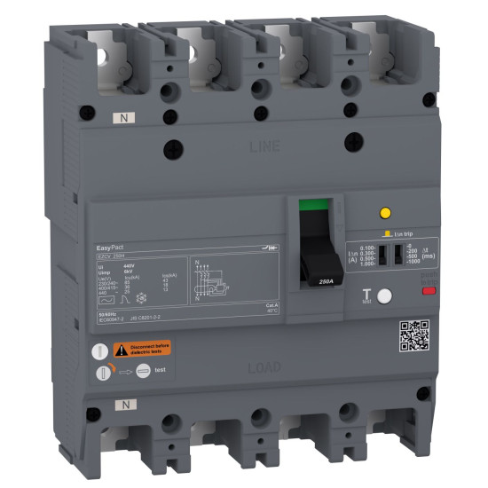 Автоматичний вимикач Schneider Electric EASYPACT EZCV250H 4P3T 36кА 125А