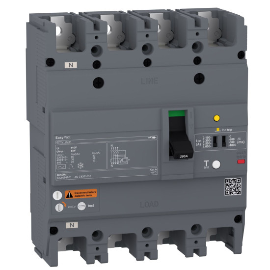Автоматичний вимикач Schneider Electric EASYPACT EZCV250H 4P3T 36кА 250А