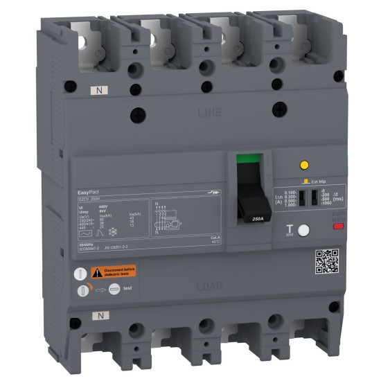 Автоматичний вимикач Schneider Electric EASYPACT EZCV250H 4P3T 36кА 63А