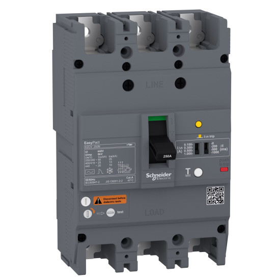 Автоматичний вимикач Schneider Electric EASYPACT EZCV250N 3P3T 25кА 125А