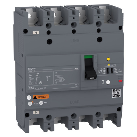 Автоматичний вимикач Schneider Electric EASYPACT EZCV250N 4P3T 25кА 200А