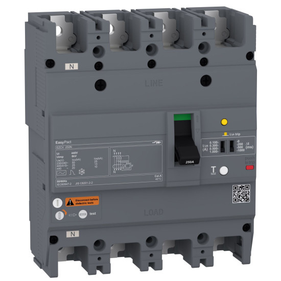 Автоматичний вимикач Schneider Electric EASYPACT EZCV250N 4P3T 25кА 63А