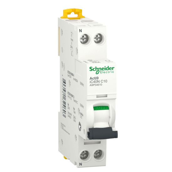 Автоматичний вимикач Schneider Electric Acti9 A9P54610 1P+N 10А C 6кА