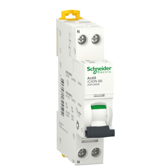 Автоматичний вимикач Schneider Electric Acti9 A9P44606 1P+N 6А B 6кА