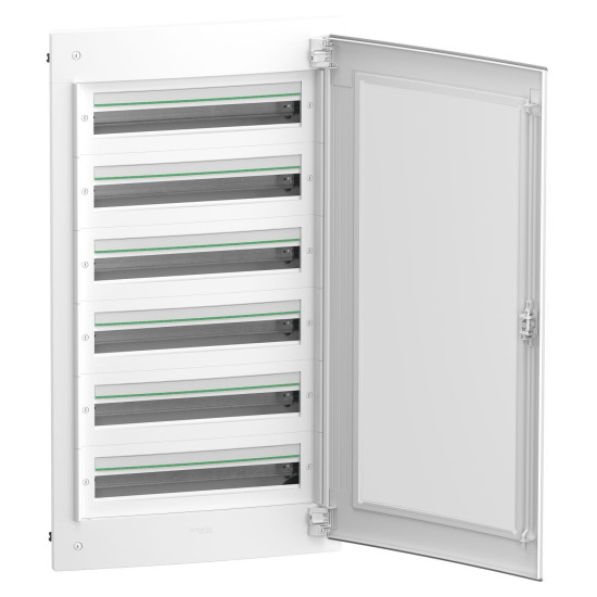 Врізний щит Schneider Electric PrismaSeT XS LVSXP624 6 рядів 144М прозорі двері