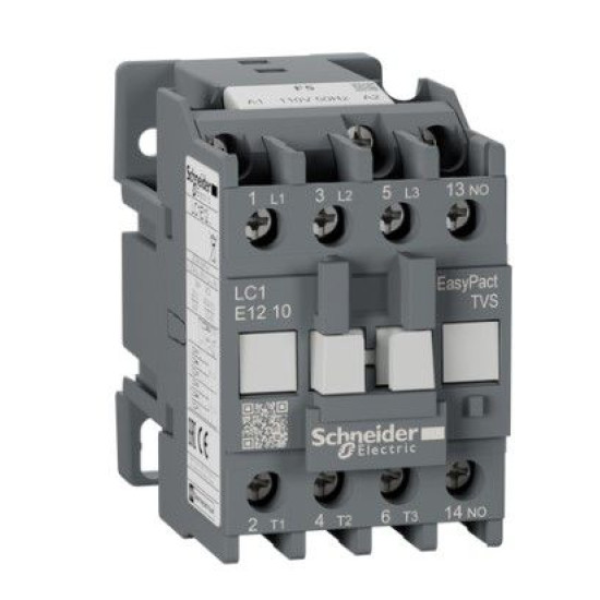 Контактор Schneider Electric LC1E1210F5 3Р Е 1NO 12А АС3 110В