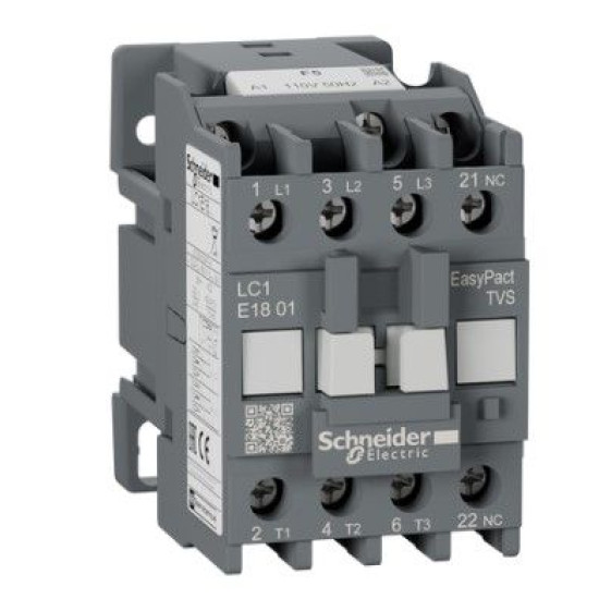 Контактор Schneider Electric LC1E1801F5 3Р Е 1NC 18А АС3 110В