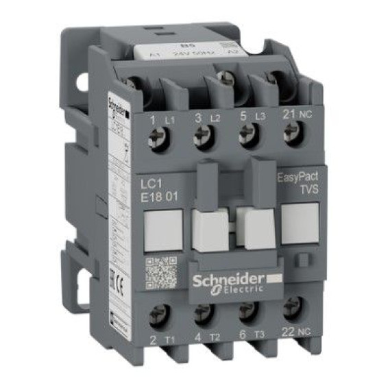 Контактор Schneider Electric LC1E1801B5 3Р Е 1NC 18А АС3 24В