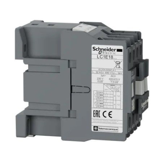 Контактор Schneider Electric LC1E1801B5 3Р Е 1NC 18А АС3 24В