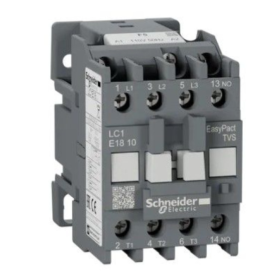 Контактор Schneider Electric LC1E1810F5 3Р Е 1NO 18А АС3 110В