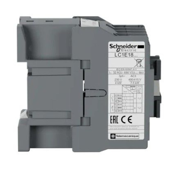 Контактор Schneider Electric LC1E1810F5 3Р Е 1NO 18А АС3 110В