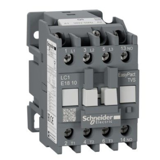 Контактор Schneider Electric LC1E1810Q5 3Р Е 1NO 18А АС3 380В