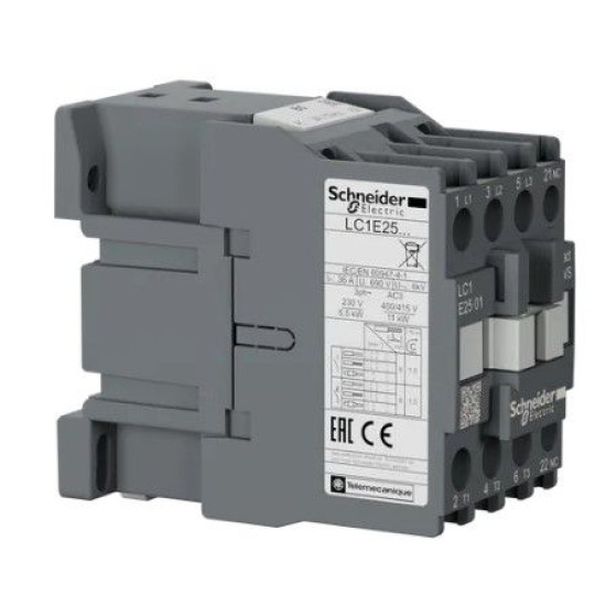 Контактор Schneider Electric LC1E2501B5 3Р Е 1NC 25А АС3 24В