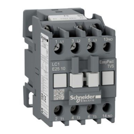 Контактор Schneider Electric LC1E2510F5 3Р Е 1NO 25А АС3 110В