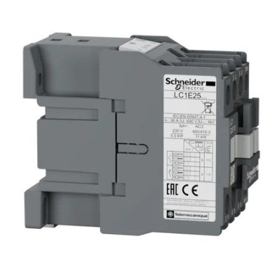 Контактор Schneider Electric LC1E2510B5 3Р Е 1NO 25А АС3 24В