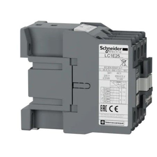 Контактор Schneider Electric LC1E2510Q5 3Р Е 1NO 25А АС3 380В