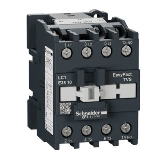 Контактор Schneider Electric LC1E3810F5 3Р Е 1NO 38А АС3 110В