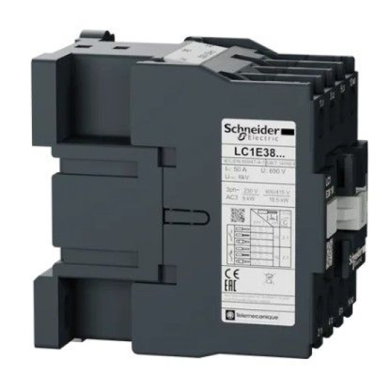 Контактор Schneider Electric LC1E3810M5 3Р Е 1NO 38А АС3 220В