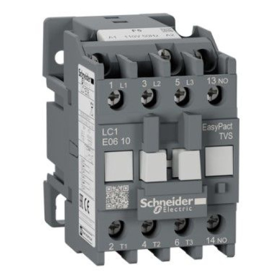 Контактор Schneider Electric LC1E0610F5 3Р Е 1NO 6А АС3 110В