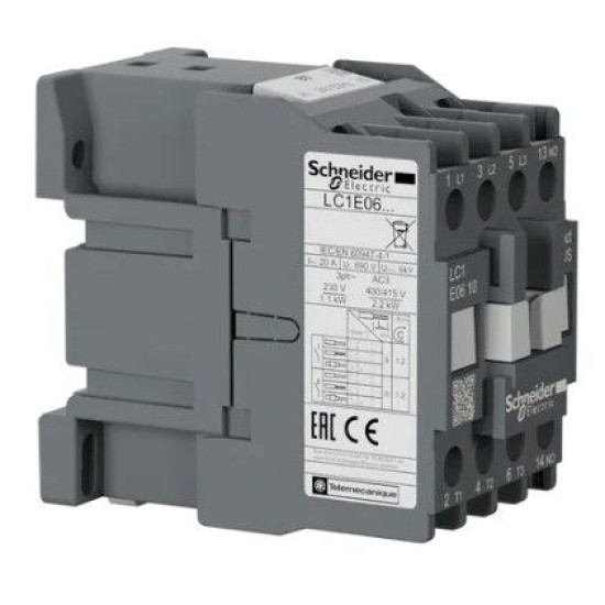 Контактор Schneider Electric LC1E0610B5 3Р Е 1NO 6А АС3 24В