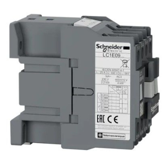 Контактор Schneider Electric LC1E0910F5 3Р Е 1NO 9А АС3 110В