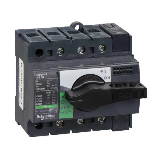 Вимикач-роз'єднувач Schneider Electric INTERPACT INS80 3P (28904)