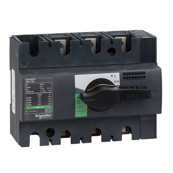 Вимикач-роз'єднувач Schneider Electric INTERPACT INS125 3P (28910)