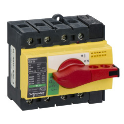 Рубильник Schneider Electric INTERPACT INS63 4P червоний/жовтий (28919)