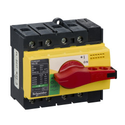 Рубильник Schneider Electric INTERPACT INS80 4P червоний/жовтий (28921)