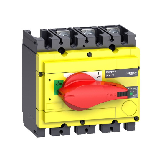 Вимикач-роз'єднувач Schneider Electric INS250 31124 160А 3P червоний/жовтий