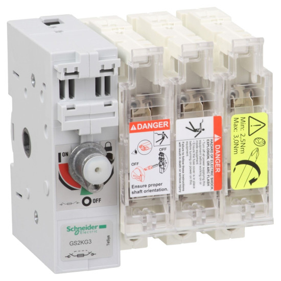 Роз'єднувач із запобіжником Schneider Electric GS2KG3 22х58 3х 125A