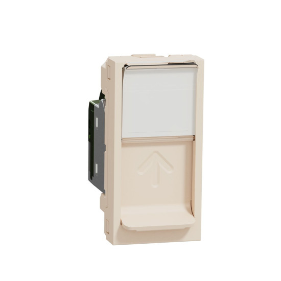 Комп'ютерна розетка RJ45 Schneider Electric Unica New NU341244 cat5 STP 1м бежева