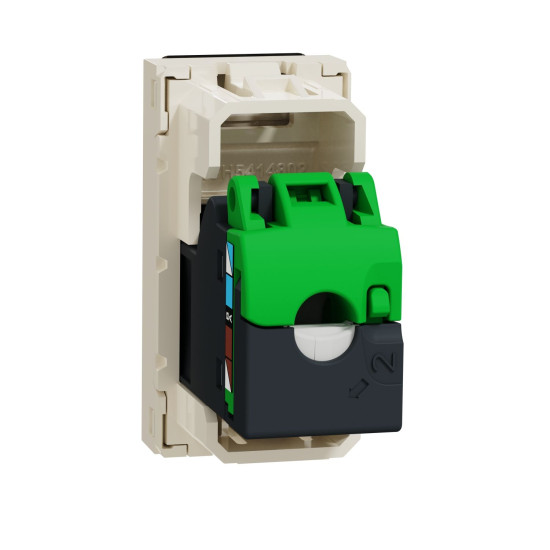 Комп'ютерна розетка RJ45 Schneider Electric Unica New NU341244 cat5 STP 1м бежева