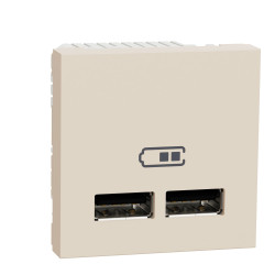 Розетка Schneider Electric Unica New NU341844 2 USB 2.1А 2м бежева