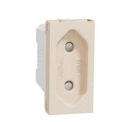 Розетка Schneider Electric Unica New NU303144 зі шторками гвинтовий зажим 1м бежева