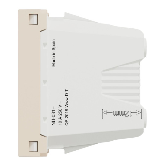 Розетка Schneider Electric Unica New NU303144 зі шторками гвинтовий зажим 1м бежева