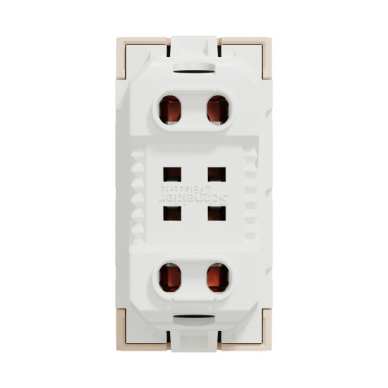 Розетка Schneider Electric Unica New NU303144 зі шторками гвинтовий зажим 1м бежева