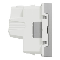 Розетка Schneider Electric Unica New NU303330 зі шторками гвинтовий зажим 2м алюміній
