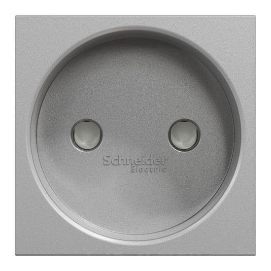 Розетка Schneider Electric Unica New NU303330 зі шторками гвинтовий зажим 2м алюміній