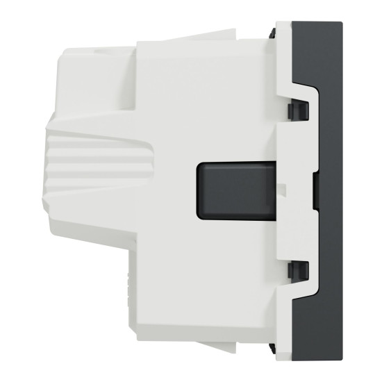 Розетка з заземленням Schneider Electric Unica New NU303754 з шторк 16А гвинтовий зажим антрацит
