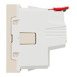 Розетка з заземленням Schneider Electric Unica New NU305744 зі шторками 16А самозажимна бежева